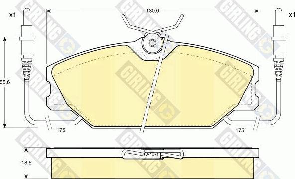 Girling 6104251 - Гальмівні колодки, дискові гальма autozip.com.ua