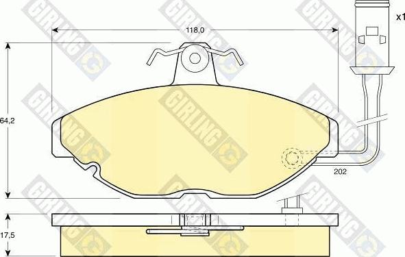 Girling 6104281 - Гальмівні колодки, дискові гальма autozip.com.ua