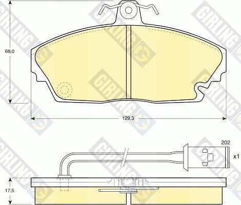 Girling 6104791 - Гальмівні колодки, дискові гальма autozip.com.ua