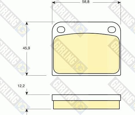 Girling 6105941 - Гальмівні колодки, дискові гальма autozip.com.ua