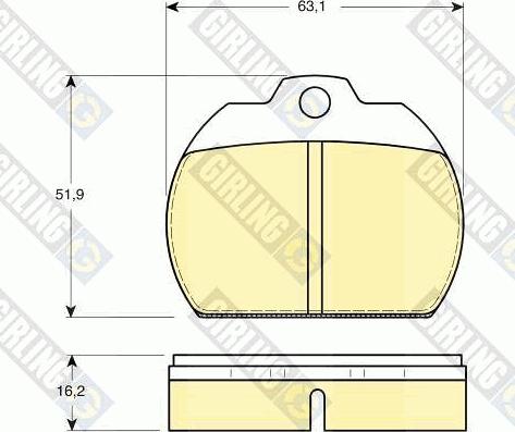 Girling 6105911 - Гальмівні колодки, дискові гальма autozip.com.ua