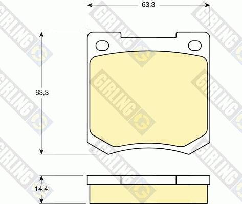 Girling 6105351 - Гальмівні колодки, дискові гальма autozip.com.ua