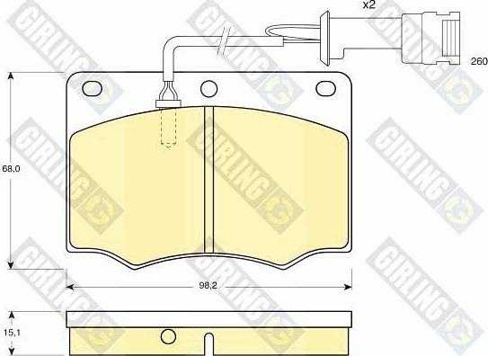 Girling 6106911 - Гальмівні колодки, дискові гальма autozip.com.ua