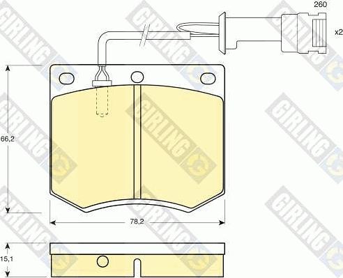 Girling 6106931 - Гальмівні колодки, дискові гальма autozip.com.ua