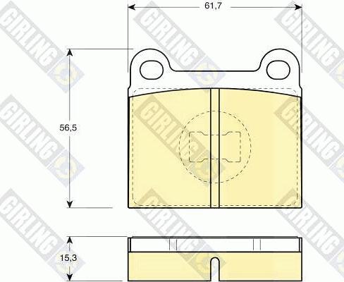 Girling 6106482 - Гальмівні колодки, дискові гальма autozip.com.ua