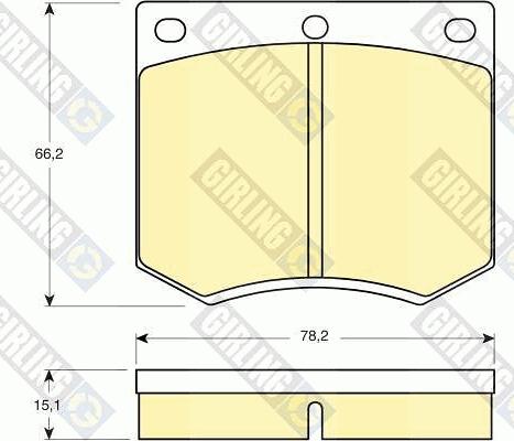 Girling 6106601 - Гальмівні колодки, дискові гальма autozip.com.ua