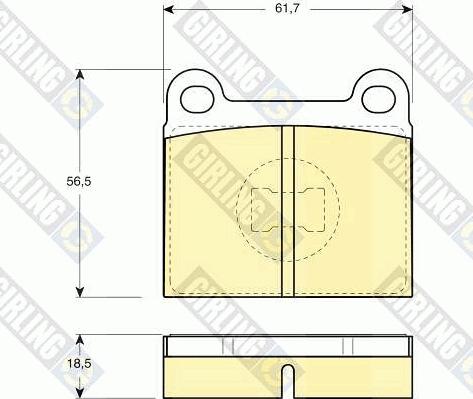 Girling 6106632 - Гальмівні колодки, дискові гальма autozip.com.ua