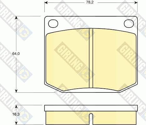 Girling 6106371 - Гальмівні колодки, дискові гальма autozip.com.ua