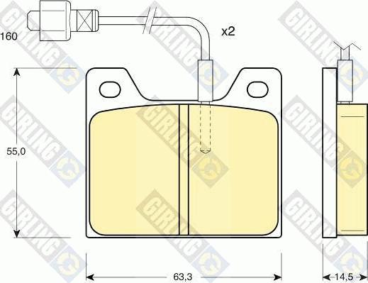 Girling 6106271 - Гальмівні колодки, дискові гальма autozip.com.ua