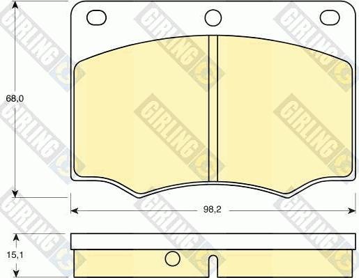 Girling 6106741 - Гальмівні колодки, дискові гальма autozip.com.ua