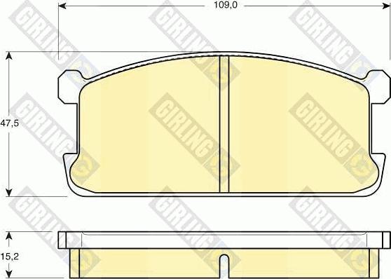 Girling 6101949 - Гальмівні колодки, дискові гальма autozip.com.ua