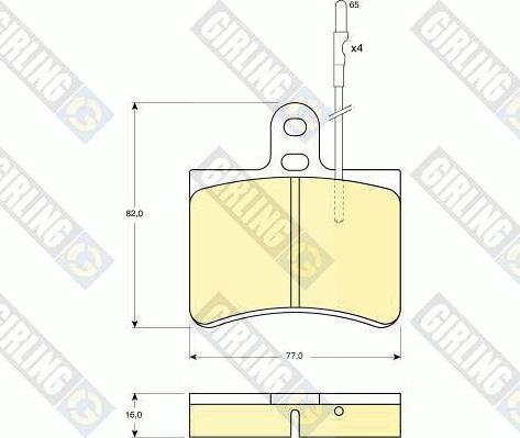 Girling 6101459 - Гальмівні колодки, дискові гальма autozip.com.ua