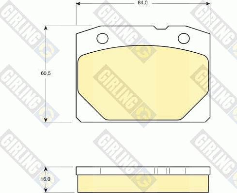 Girling 6101403 - Гальмівні колодки, дискові гальма autozip.com.ua