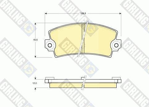 Girling 6101553 - Гальмівні колодки, дискові гальма autozip.com.ua