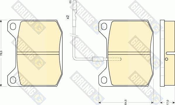 Girling 6101511 - Гальмівні колодки, дискові гальма autozip.com.ua