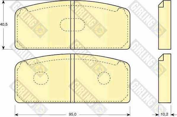 Girling 6101093 - Гальмівні колодки, дискові гальма autozip.com.ua