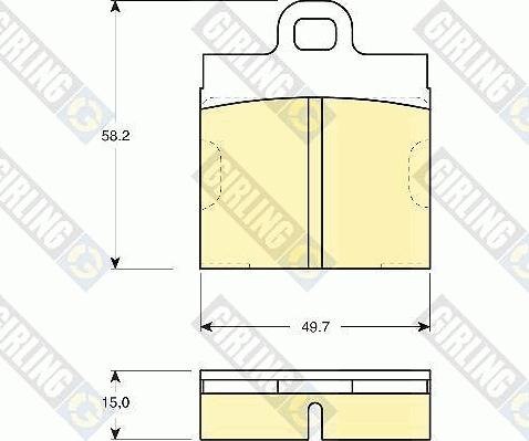 Girling 6101032 - Гальмівні колодки, дискові гальма autozip.com.ua