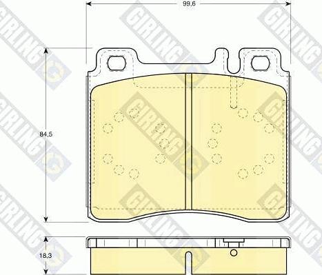 Girling 6101132 - Гальмівні колодки, дискові гальма autozip.com.ua