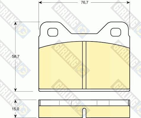 Girling 6101122 - Гальмівні колодки, дискові гальма autozip.com.ua