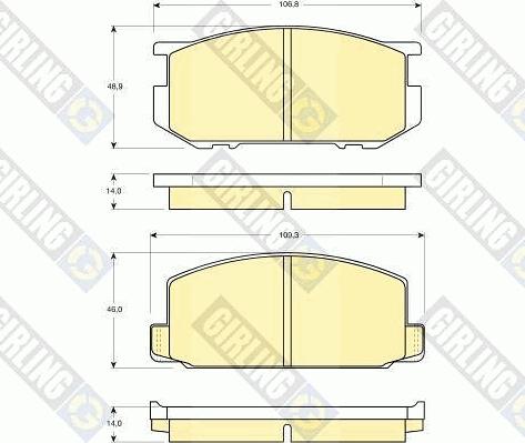 Girling 6101819 - Гальмівні колодки, дискові гальма autozip.com.ua