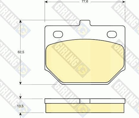 Girling 6101879 - Гальмівні колодки, дискові гальма autozip.com.ua