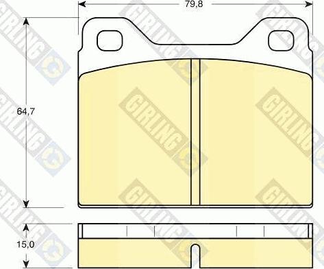 Girling 6101312 - Гальмівні колодки, дискові гальма autozip.com.ua