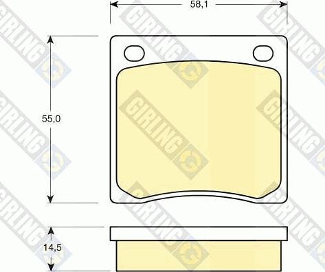 Girling 6101269 - Гальмівні колодки, дискові гальма autozip.com.ua