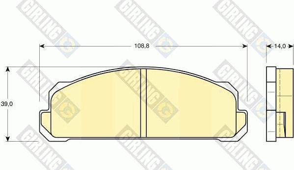 Girling 6101233 - Гальмівні колодки, дискові гальма autozip.com.ua