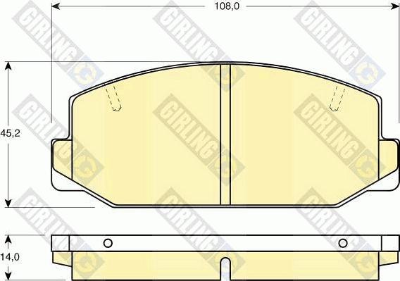 Girling 6101799 - Гальмівні колодки, дискові гальма autozip.com.ua