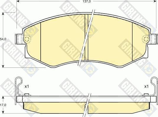 Girling 6108959 - Гальмівні колодки, дискові гальма autozip.com.ua