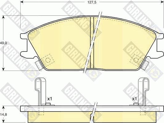 Girling 6108939 - Гальмівні колодки, дискові гальма autozip.com.ua