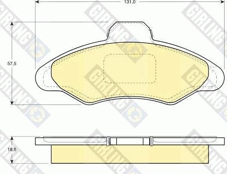 Girling 6108973 - Гальмівні колодки, дискові гальма autozip.com.ua