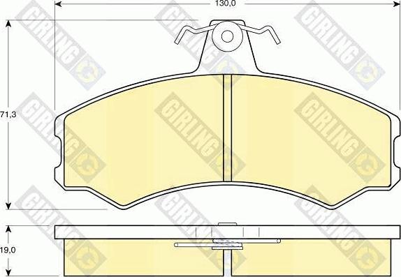 Girling 6108461 - Гальмівні колодки, дискові гальма autozip.com.ua