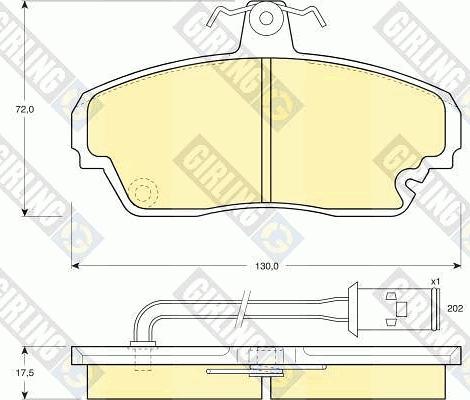 Girling 6108511 - Гальмівні колодки, дискові гальма autozip.com.ua