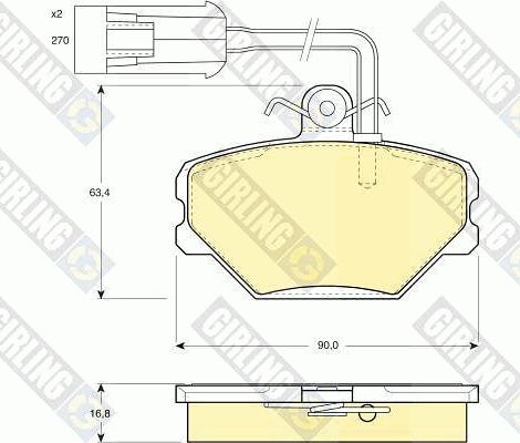 Girling 6108521 - Гальмівні колодки, дискові гальма autozip.com.ua