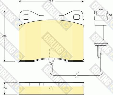 Girling 6108022 - Гальмівні колодки, дискові гальма autozip.com.ua