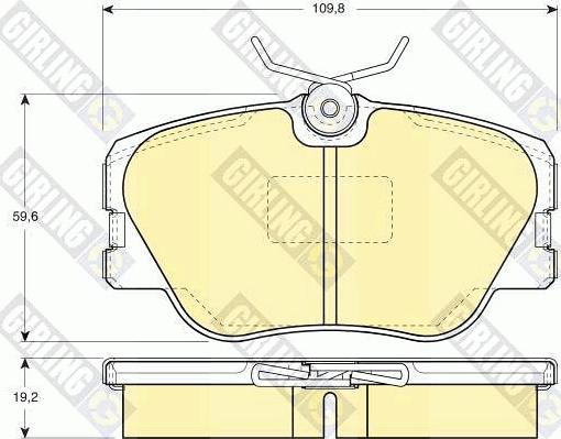 Girling 6108181 - Гальмівні колодки, дискові гальма autozip.com.ua