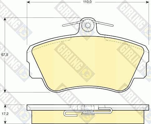 Girling 6108121 - Гальмівні колодки, дискові гальма autozip.com.ua