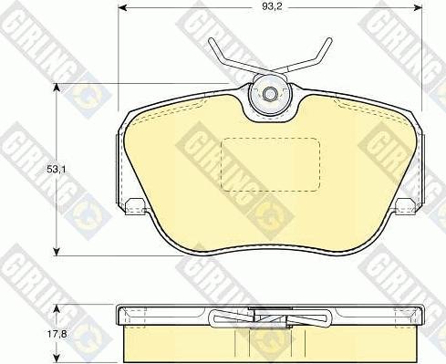 Girling 6108171 - Гальмівні колодки, дискові гальма autozip.com.ua