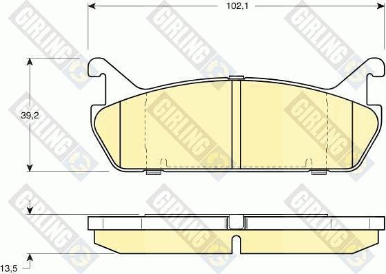 Girling 6108879 - Гальмівні колодки, дискові гальма autozip.com.ua