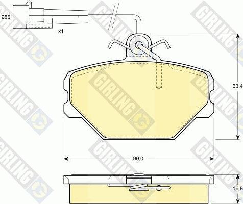 Girling 6108331 - Гальмівні колодки, дискові гальма autozip.com.ua