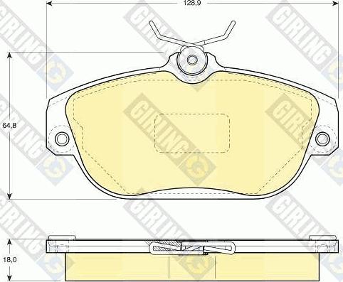 Girling 6108371 - Гальмівні колодки, дискові гальма autozip.com.ua