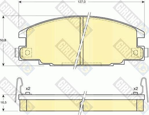 Girling 6108709 - Гальмівні колодки, дискові гальма autozip.com.ua