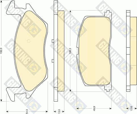 Girling 6108789 - Гальмівні колодки, дискові гальма autozip.com.ua