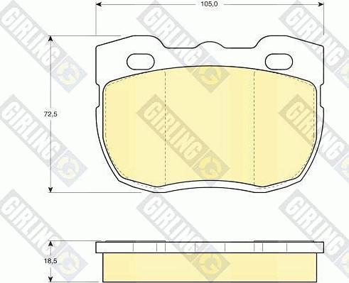 Girling 6103946 - Гальмівні колодки, дискові гальма autozip.com.ua