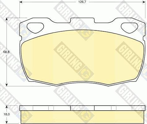 Girling 6103956 - Гальмівні колодки, дискові гальма autozip.com.ua