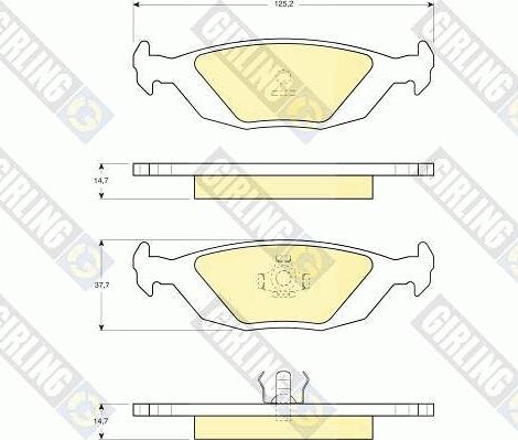 Girling 6103922 - Гальмівні колодки, дискові гальма autozip.com.ua