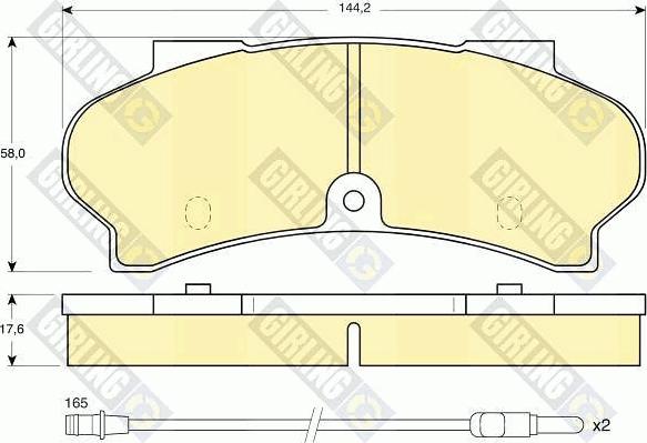 Girling 6103973 - Гальмівні колодки, дискові гальма autozip.com.ua