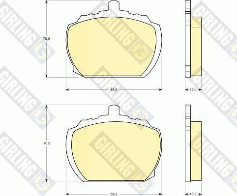 Girling 6103406 - Гальмівні колодки, дискові гальма autozip.com.ua