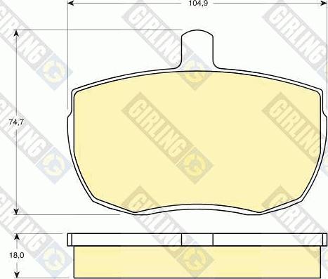 Girling 6103416 - Гальмівні колодки, дискові гальма autozip.com.ua